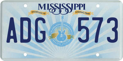 MS license plate ADG573