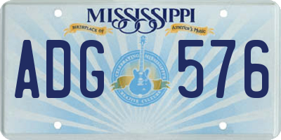 MS license plate ADG576