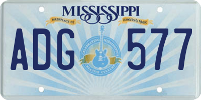 MS license plate ADG577