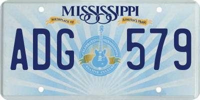 MS license plate ADG579