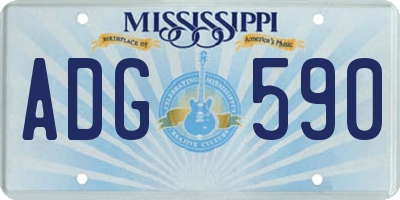 MS license plate ADG590