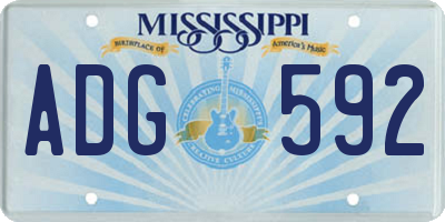 MS license plate ADG592