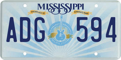 MS license plate ADG594
