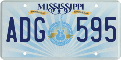 MS license plate ADG595