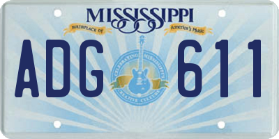 MS license plate ADG611