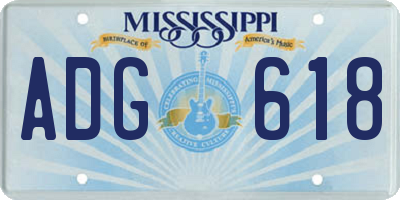 MS license plate ADG618