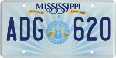 MS license plate ADG620