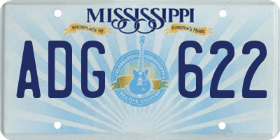 MS license plate ADG622
