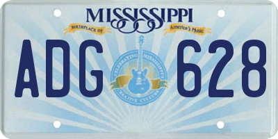 MS license plate ADG628