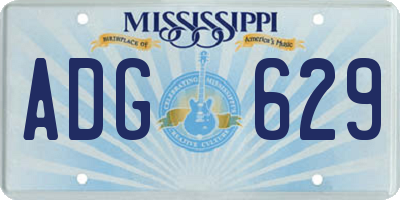 MS license plate ADG629