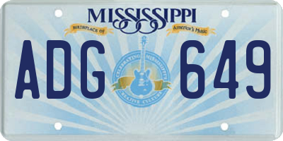 MS license plate ADG649