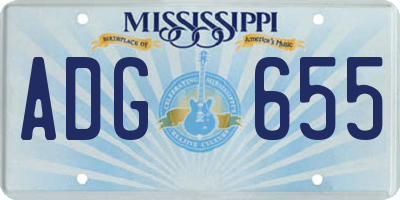 MS license plate ADG655