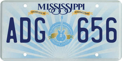 MS license plate ADG656