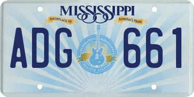 MS license plate ADG661