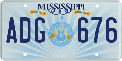 MS license plate ADG676