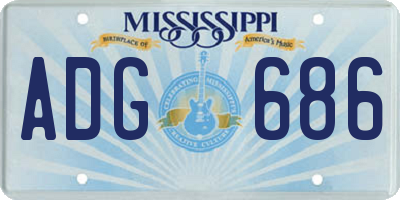 MS license plate ADG686