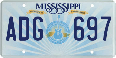 MS license plate ADG697