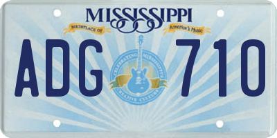 MS license plate ADG710