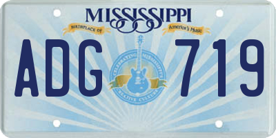 MS license plate ADG719
