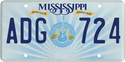 MS license plate ADG724