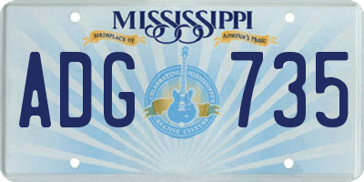 MS license plate ADG735
