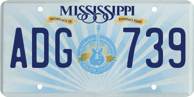 MS license plate ADG739