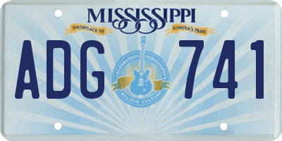 MS license plate ADG741