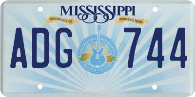 MS license plate ADG744