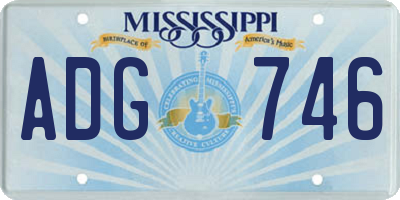 MS license plate ADG746
