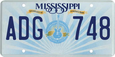 MS license plate ADG748