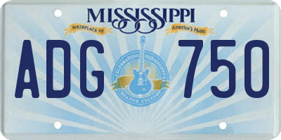 MS license plate ADG750