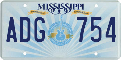 MS license plate ADG754