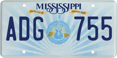 MS license plate ADG755