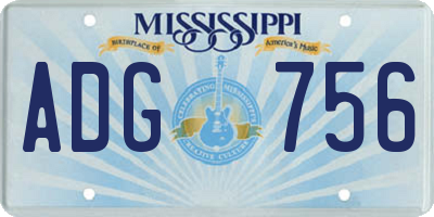 MS license plate ADG756