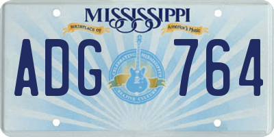 MS license plate ADG764