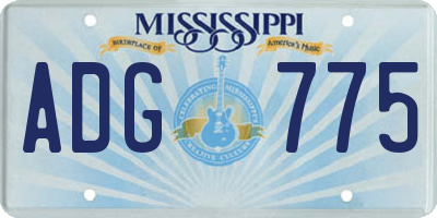 MS license plate ADG775