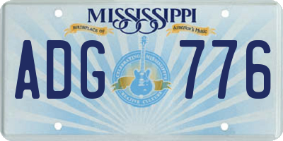 MS license plate ADG776
