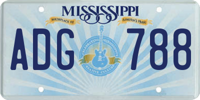 MS license plate ADG788