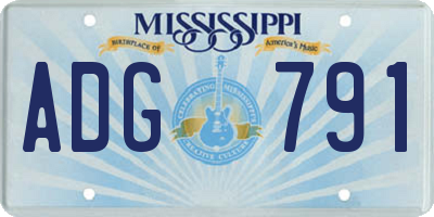 MS license plate ADG791