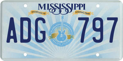 MS license plate ADG797