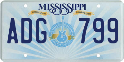 MS license plate ADG799