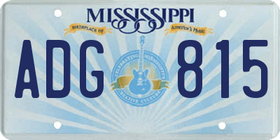 MS license plate ADG815
