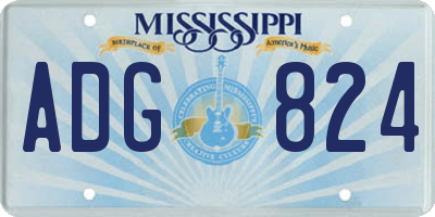 MS license plate ADG824