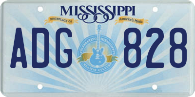 MS license plate ADG828