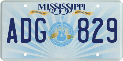 MS license plate ADG829