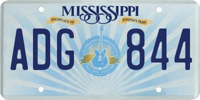 MS license plate ADG844