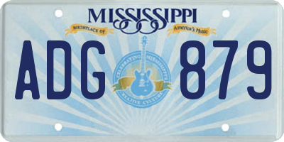 MS license plate ADG879