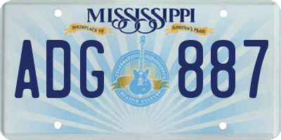MS license plate ADG887