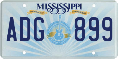 MS license plate ADG899