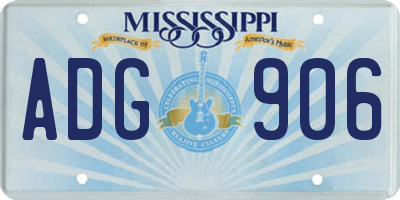 MS license plate ADG906